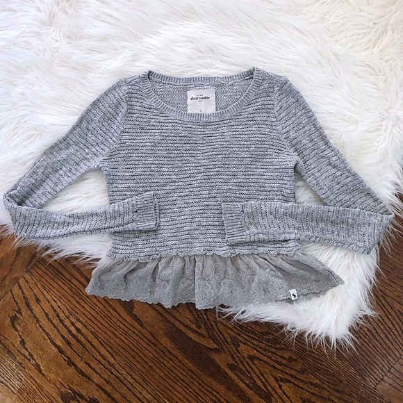 abercrombie kids Other - 3/$20 Abercrombie Kids Gray Open Knit Lace Sweater